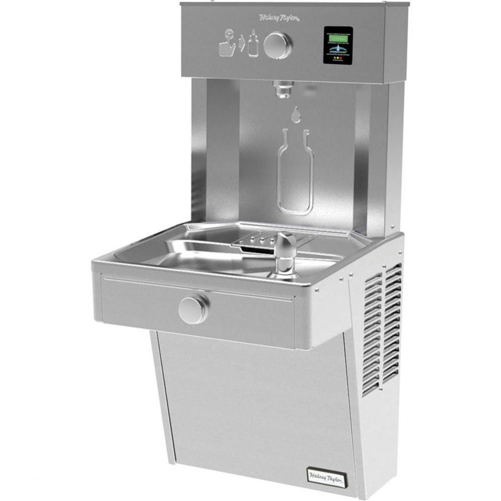 Halsey Taylor HydroBoost Vandal-Resistant Bottle Filling Station &amp; Single ADA Cooler Filtered