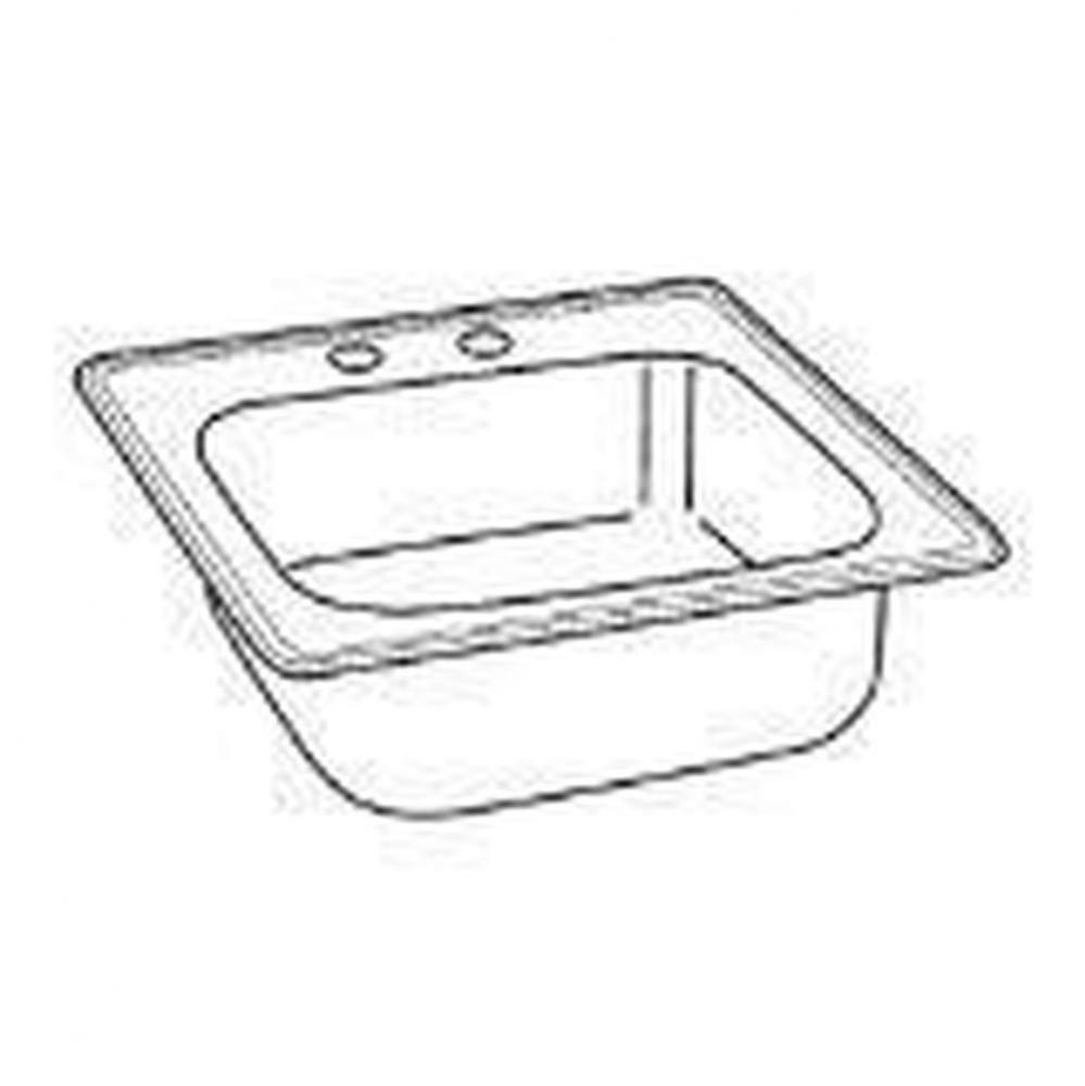 Dayton Stainless Steel 15&apos;&apos; x 15&apos;&apos; x 5-3/16&apos;&apos;, Single Bowl Drop-in B