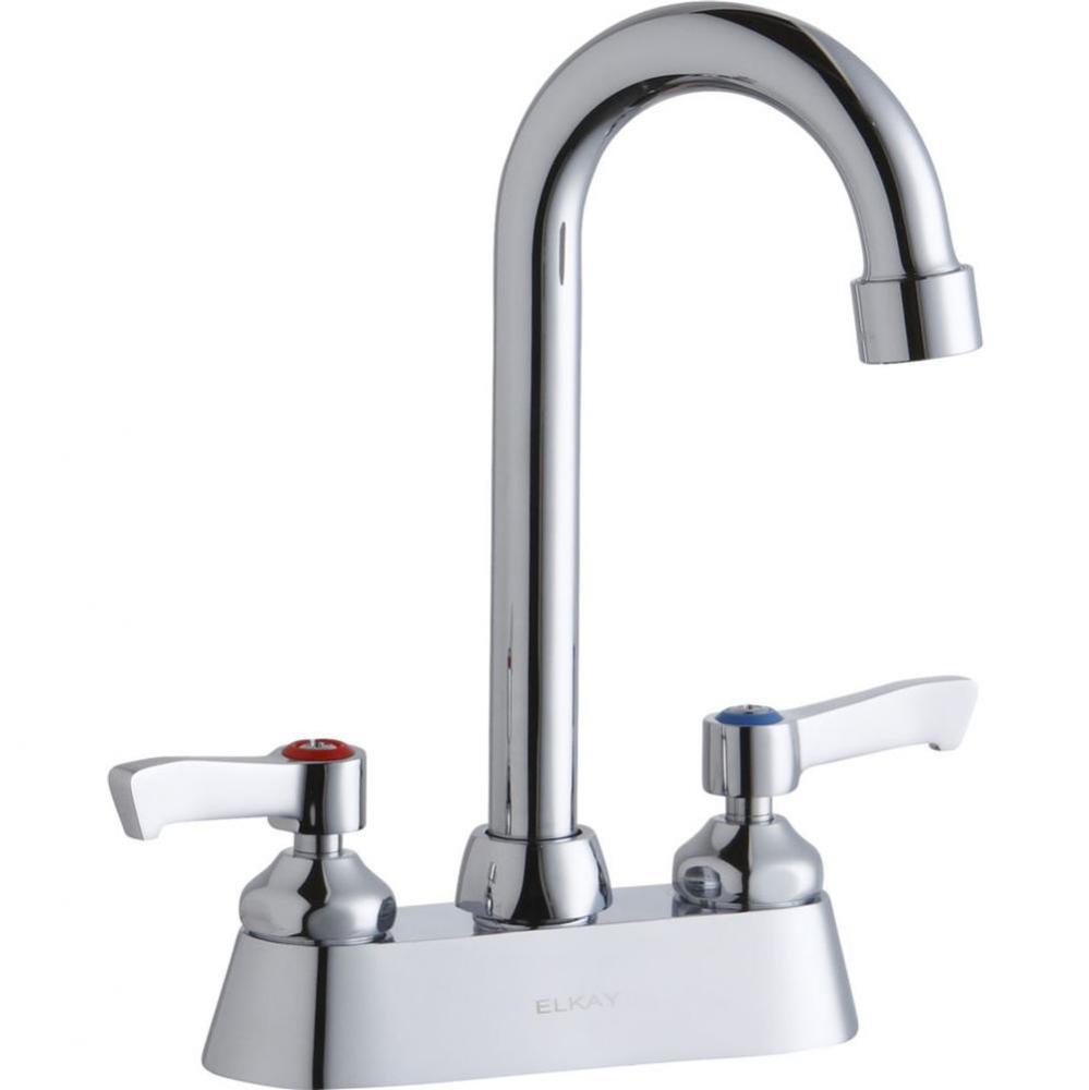 4&apos;&apos; Centerset with Exposed Deck Faucet with 4&apos;&apos; Gooseneck Spout 2&apos;&apos;