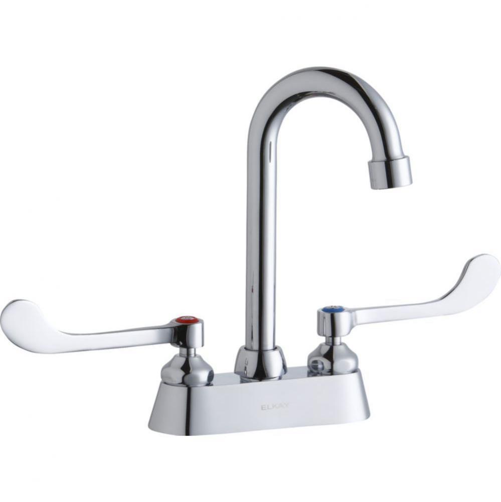 4&apos;&apos; Centerset with Exposed Deck Faucet with 4&apos;&apos; Gooseneck Spout 6&apos;&apos;