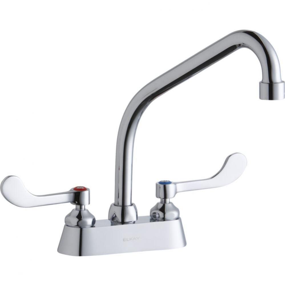 4&apos;&apos; Centerset with Exposed Deck Faucet with 8&apos;&apos; High Arc Spout 4&apos;&apos; W