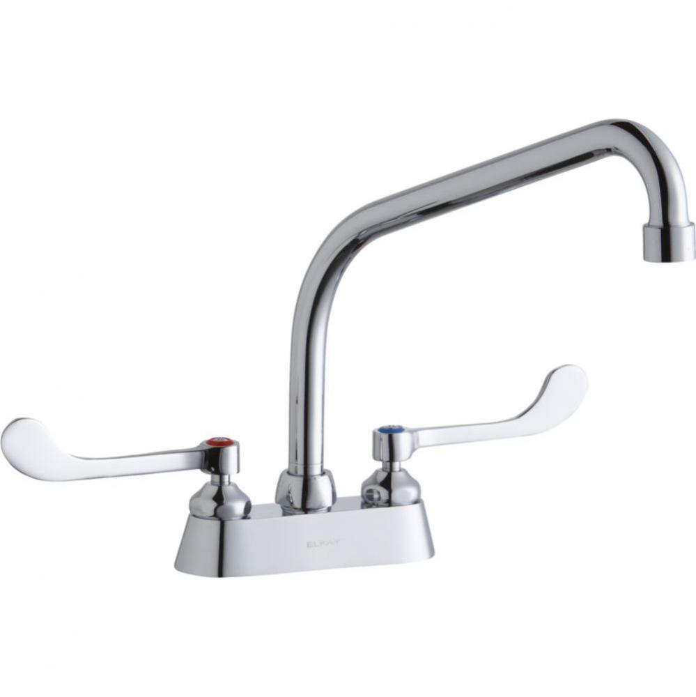 4&apos;&apos; Centerset with Exposed Deck Faucet with 10&apos;&apos; High Arc Spout 6&apos;&apos;