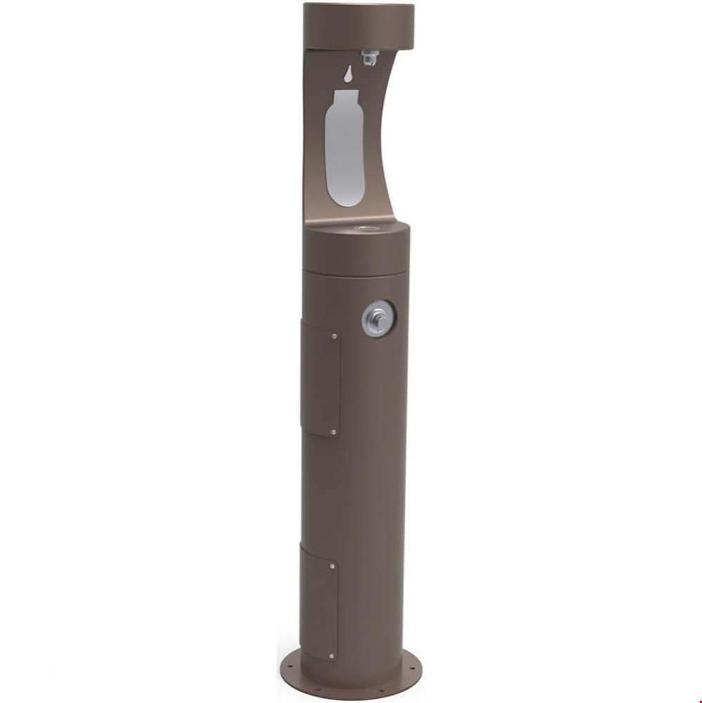 Outdoor ezH2O Bottle Filling Station Pedestal, Non-Filtered Non-Refrigerated Freeze Resistant Brow