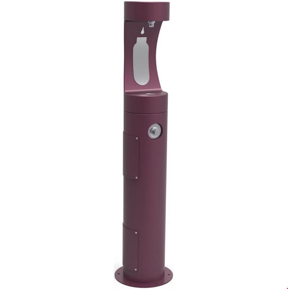 Halsey Taylor Outdoor HydroBoost Bottle Filling Station, Pedestal Non-Filtered Non-Refrigerated Fr