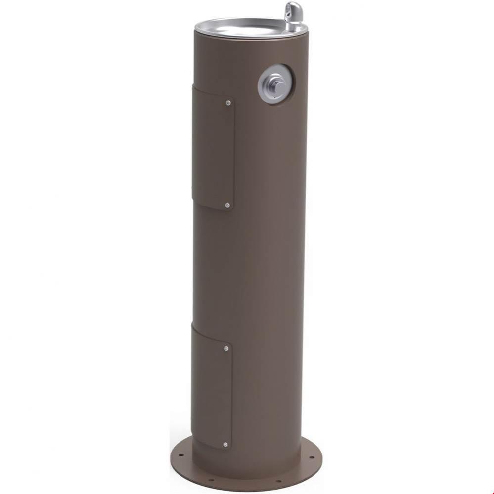 Outdoor Fountain Pedestal Non-Filtered, Non-Refrigerated Freeze Resistant Brown