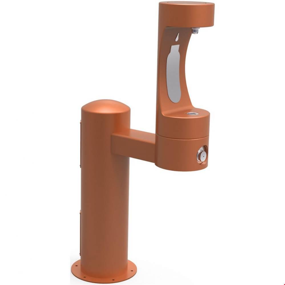 Outdoor ezH2O Bottle Filling Station Single Pedestal, Non-Filtered Non-Refrigerated Terracotta