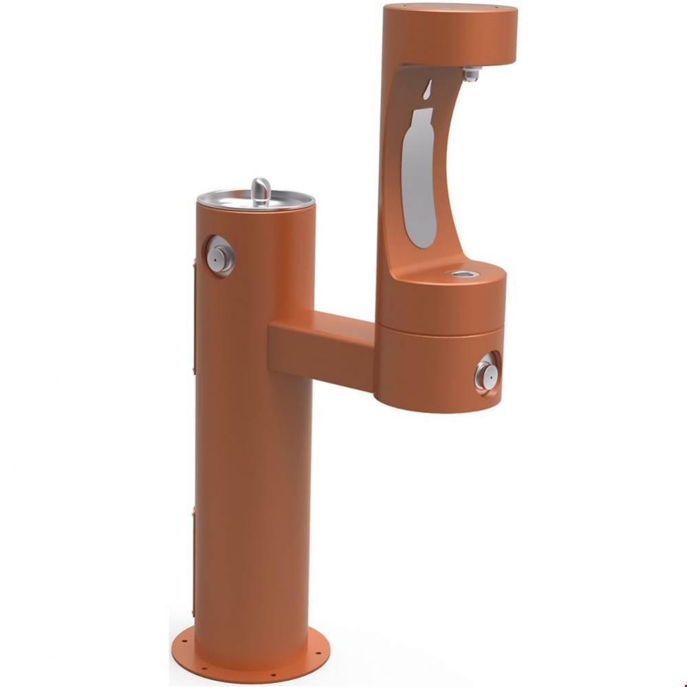 Outdoor ezH2O Lower Bottle Filling Station Bi-Level Pedestal, Non-Filtered Non-Refrigerated Terrac