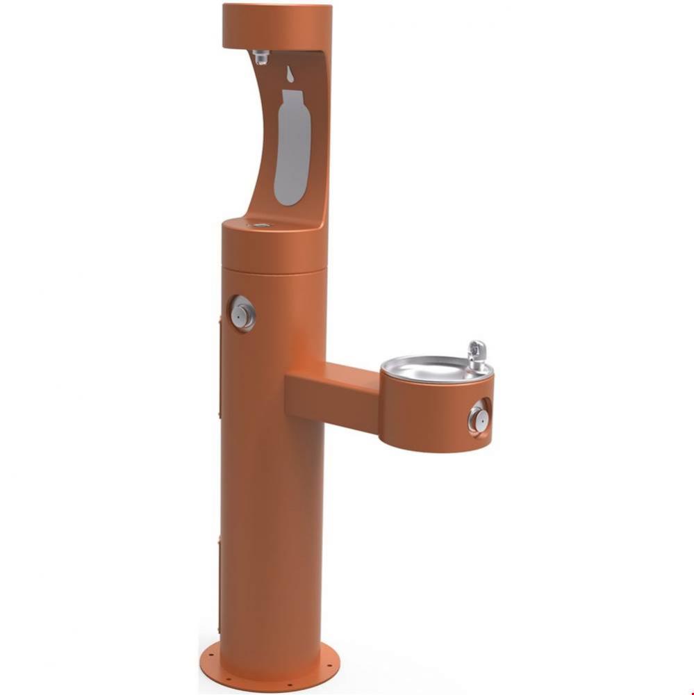 Outdoor ezH2O Upper Bottle Filling Station Bi-Level Pedestal, Non-Filtered Non-Refrigerated Terrac