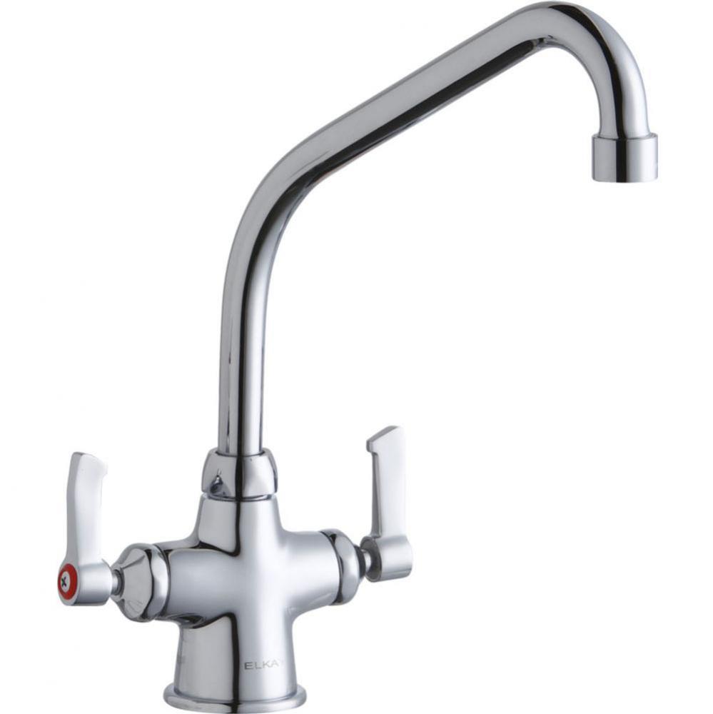 Single Hole with Concealed Deck Faucet with 8&apos;&apos; High Arc Spout 2&apos;&apos; Lever Handl