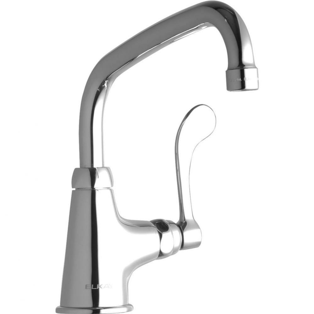 Single Hole with Single Control Faucet with 8&apos;&apos; Arc Tube Spout 4&apos;&apos; Wristblade