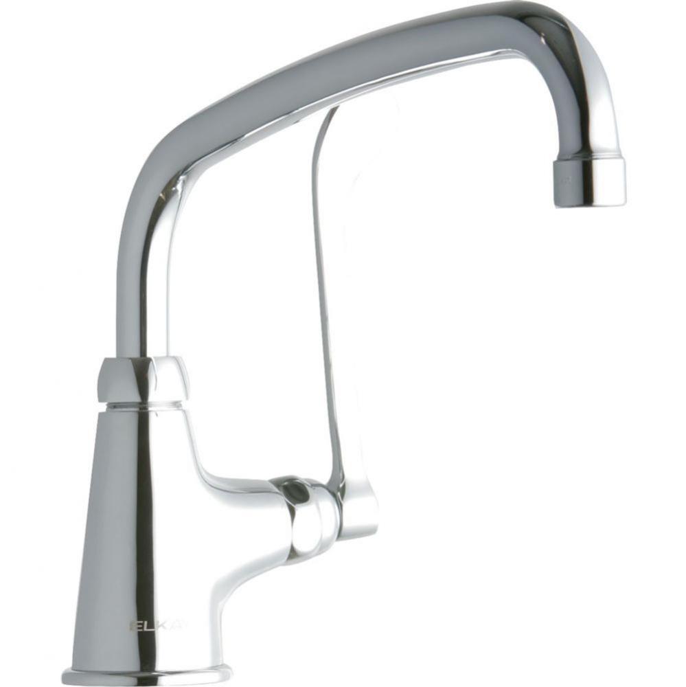 Single Hole with Single Control Faucet with 10&apos;&apos; Arc Tube Spout 6&apos;&apos; Wristblade