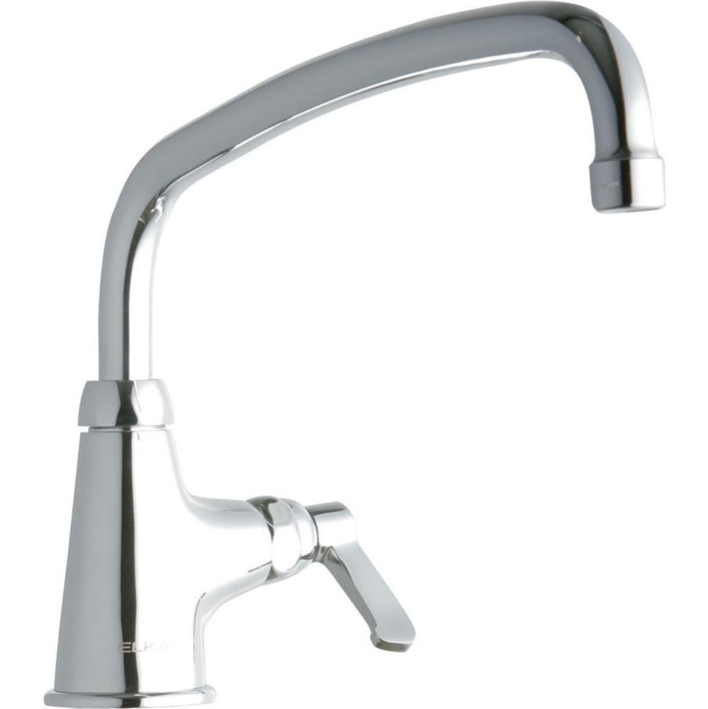 Single Hole with Single Control Faucet with 12&apos;&apos; Arc Tube Spout 2&apos;&apos; Lever Hand