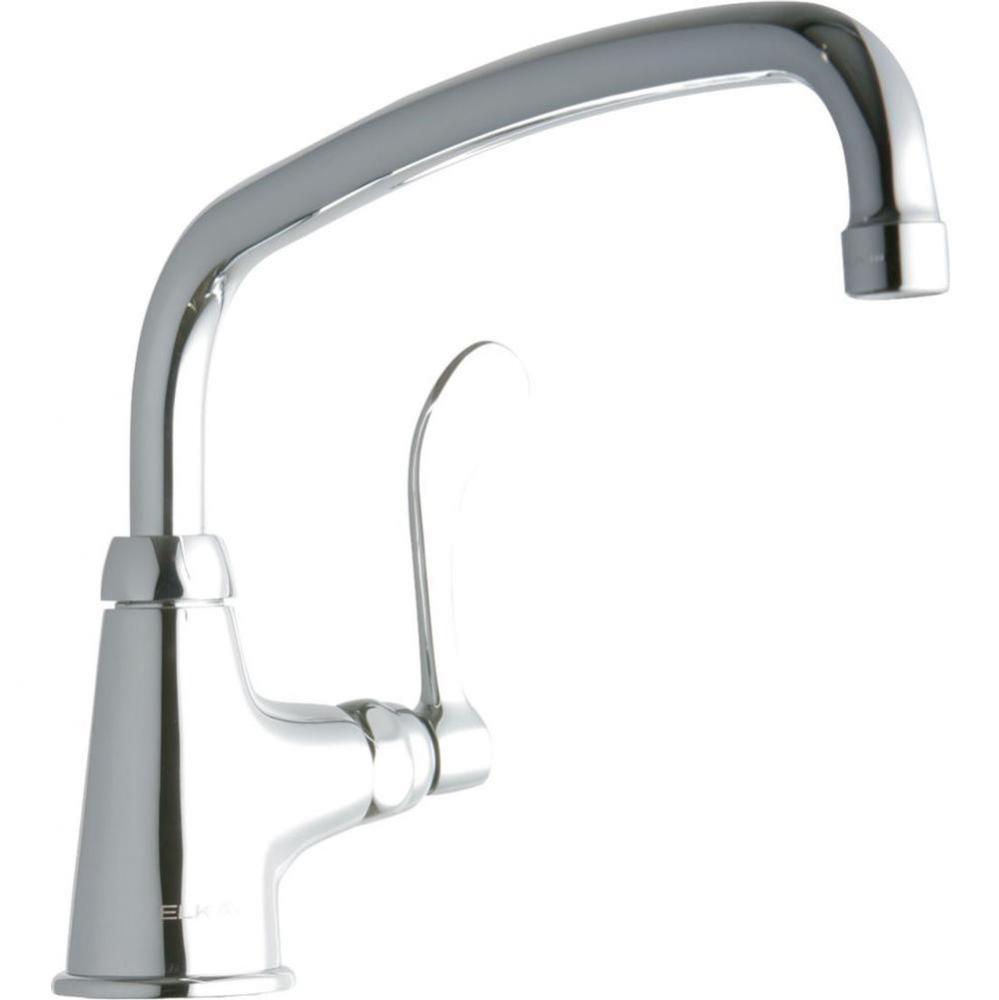 Single Hole with Single Control Faucet with 12&apos;&apos; Arc Tube Spout 4&apos;&apos; Wristblade