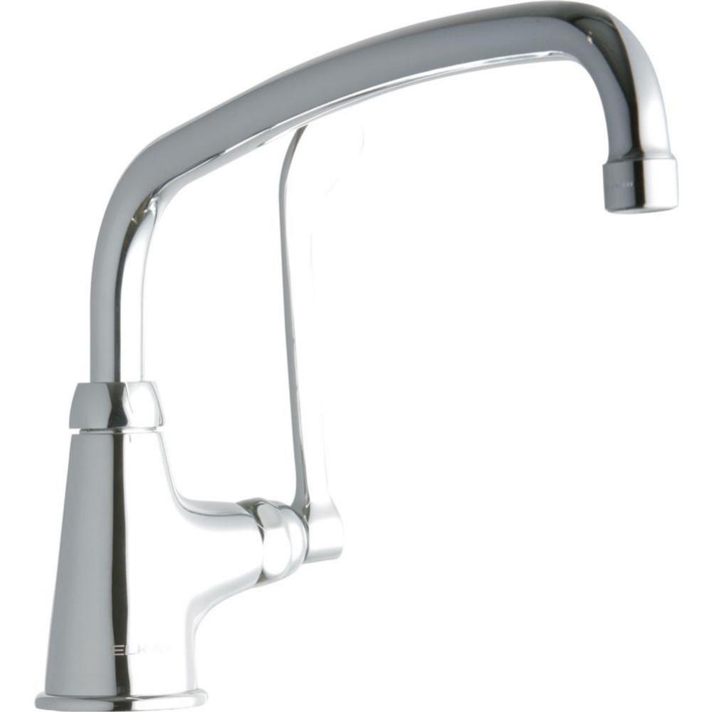 Single Hole with Single Control Faucet with 12&apos;&apos; Arc Tube Spout 6&apos;&apos; Wristblade