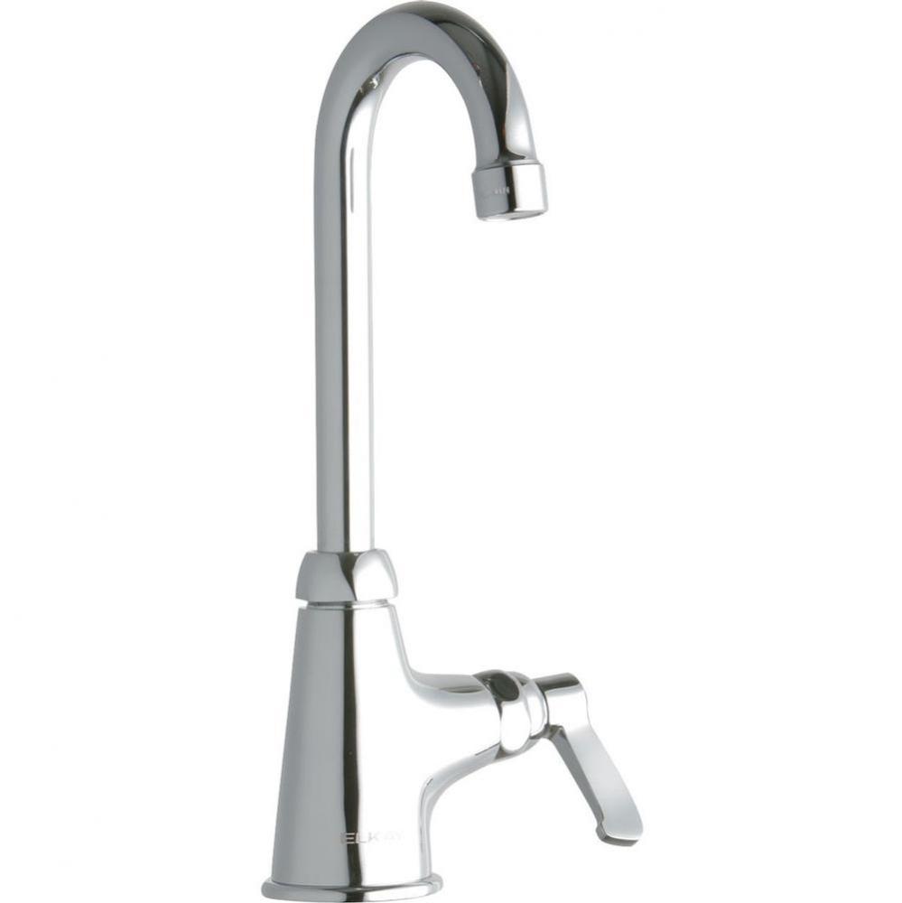 Single Hole with Single Control Faucet with 4&apos;&apos; Gooseneck Spout 2&apos;&apos; Lever Hand