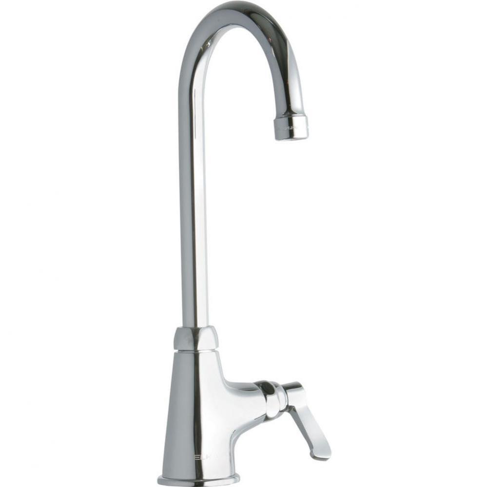 Single Hole with Single Control Faucet with 5&apos;&apos; Gooseneck Spout 2&apos;&apos; Lever Hand