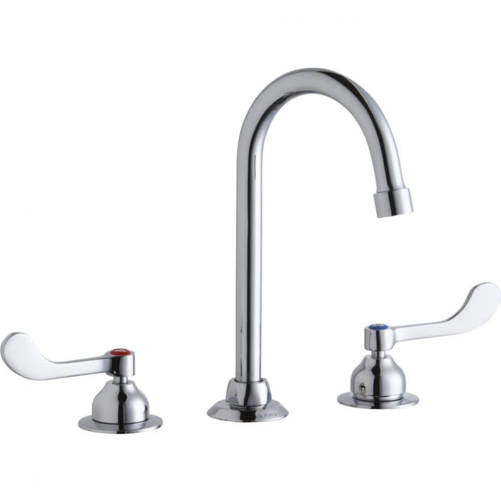 8&apos;&apos; Centerset with Concealed Deck Faucet with 5&apos;&apos; Gooseneck Spout 4&apos;&apos