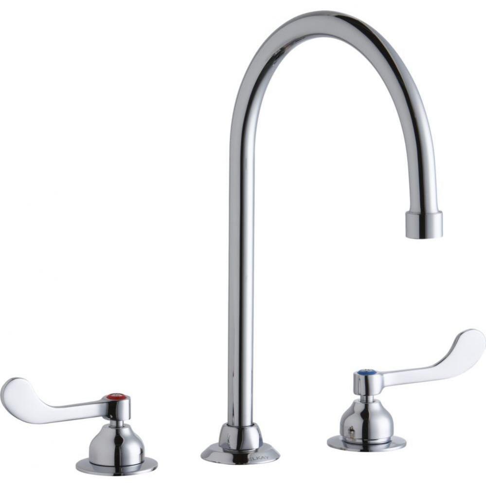 8&apos;&apos; Centerset with Concealed Deck Faucet with 8&apos;&apos; Gooseneck Spout 4&apos;&apos