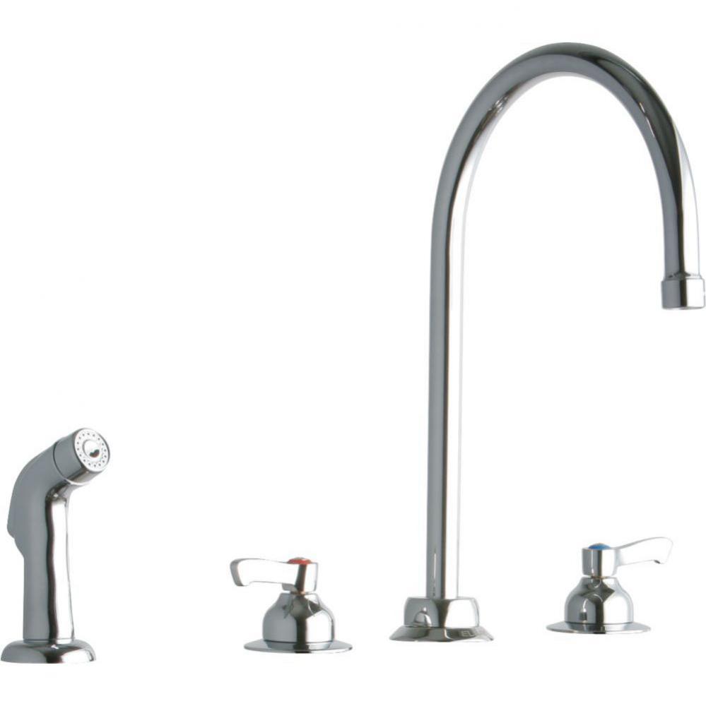 8&apos;&apos; Centerset with Concealed Deck Faucet with 8&apos;&apos; Gooseneck Spout 2&apos;&apos