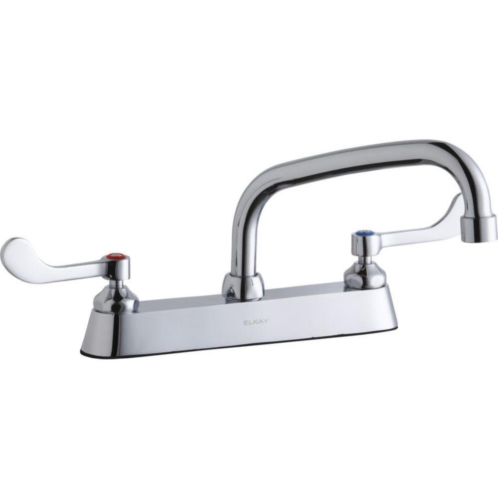 8&apos;&apos; Centerset with Exposed Deck Faucet with 8&apos;&apos; Arc Tube Spout 4&apos;&apos; W