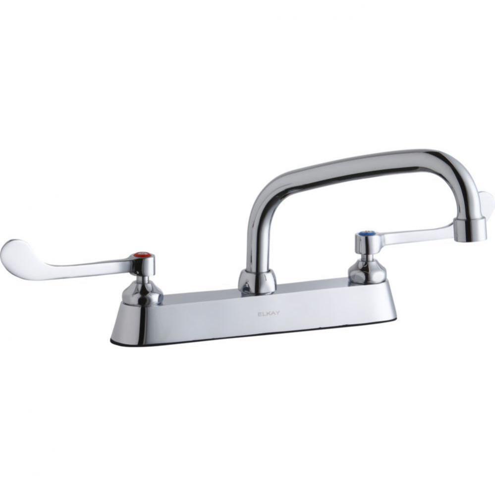 8&apos;&apos; Centerset with Exposed Deck Faucet with 8&apos;&apos; Arc Tube Spout 6&apos;&apos; W