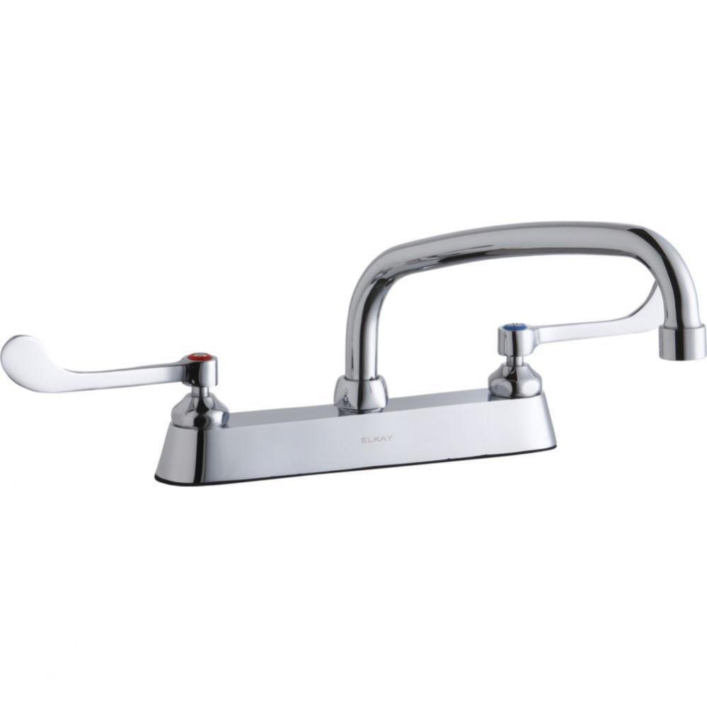 8&apos;&apos; Centerset with Exposed Deck Faucet with 10&apos;&apos; Arc Tube Spout 6&apos;&apos;