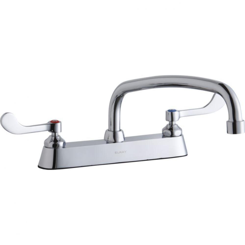 8&apos;&apos; Centerset with Exposed Deck Faucet with 14&apos;&apos; Arc Tube Spout 4&apos;&apos;