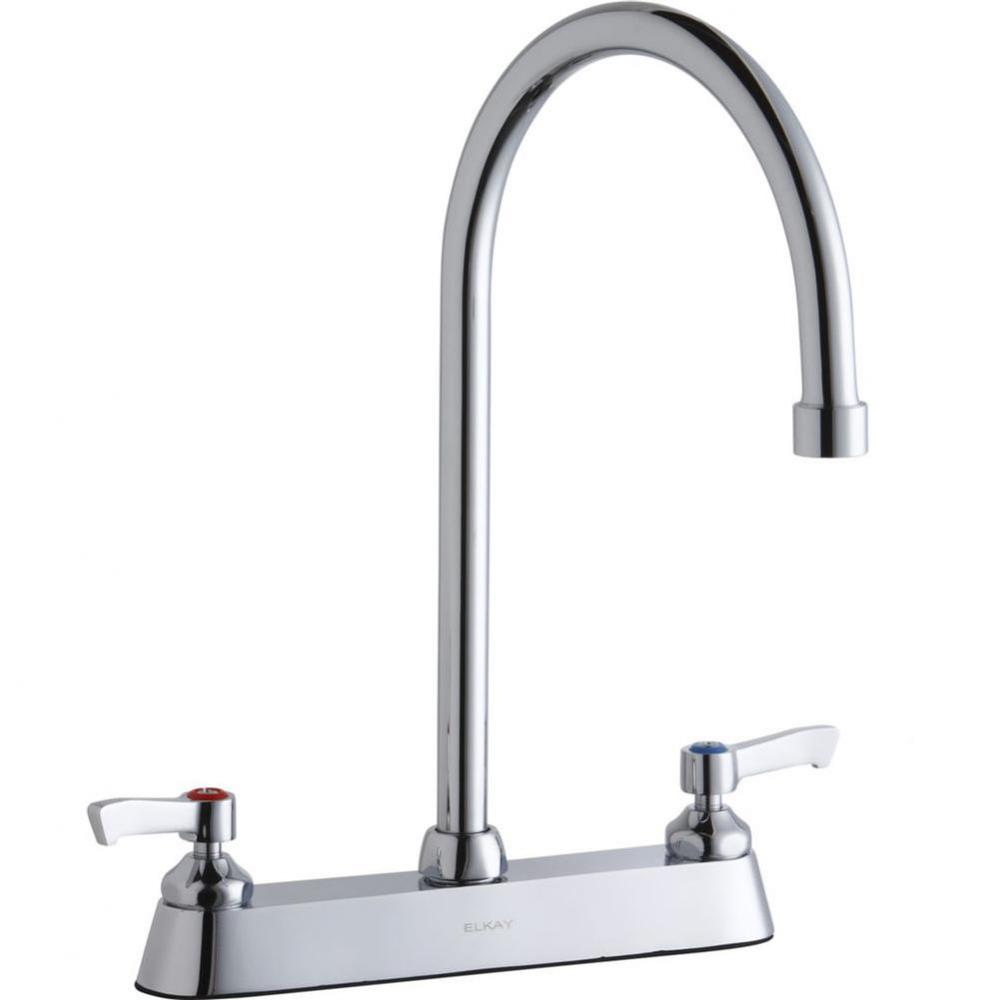 8&apos;&apos; Centerset with Exposed Deck Faucet with 8&apos;&apos; Gooseneck Spout 2&apos;&apos;