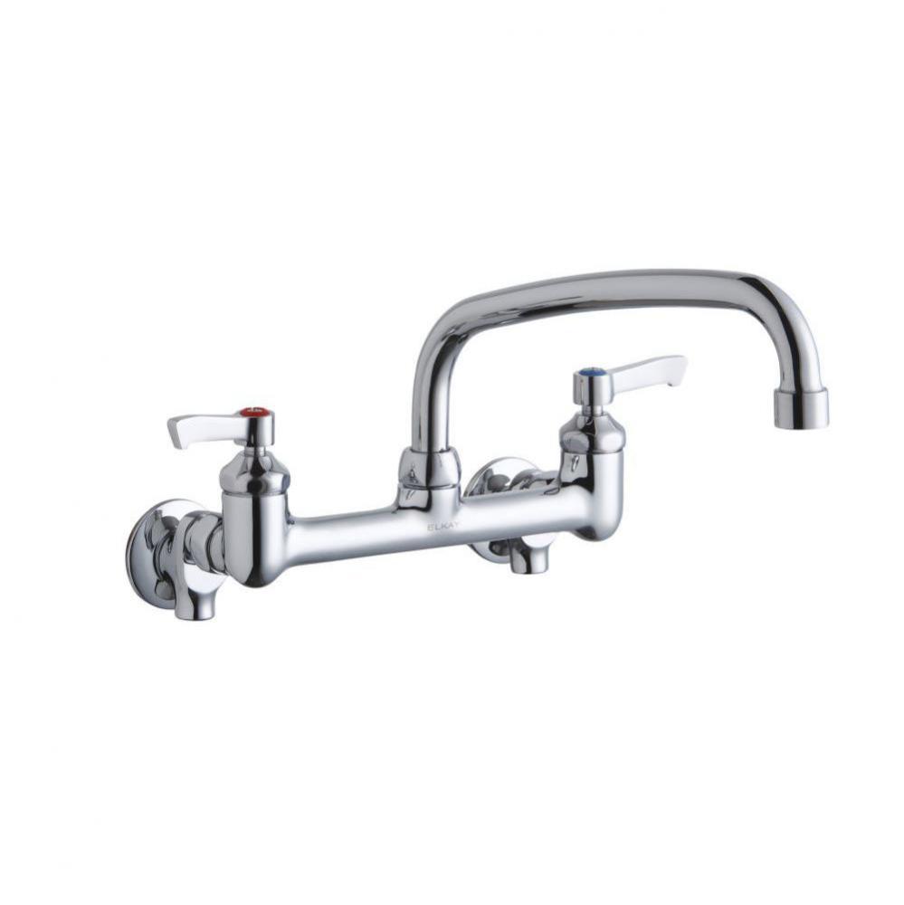 Foodservice 8&apos;&apos; Centerset Wall Mount Faucet with 10&apos;&apos; Arc Tube Spout 2&apos;&a