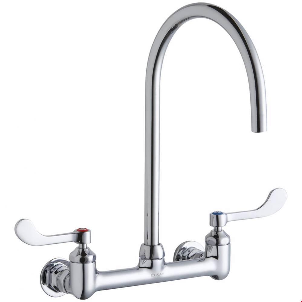 8&apos;&apos; Centerset Deck Mount Laminar Flow Faucet with 8&apos;&apos; Gooseneck Spout 4&apos;&