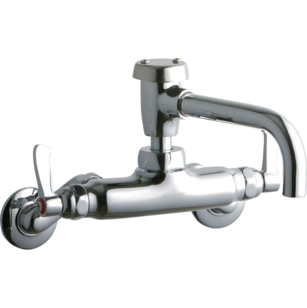 Foodservice 3-8&apos;&apos; Adjustable Centers Wall Mount Faucet w/7&apos;&apos; Vented Spout 2&ap