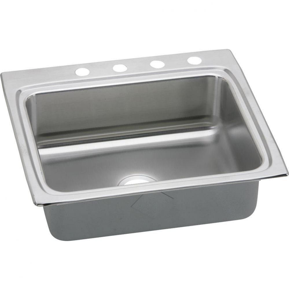 Lustertone Classic Stainless Steel 25&apos;&apos; x 22&apos;&apos; x 8-1/8&apos;&apos;, 4-Hole Sin