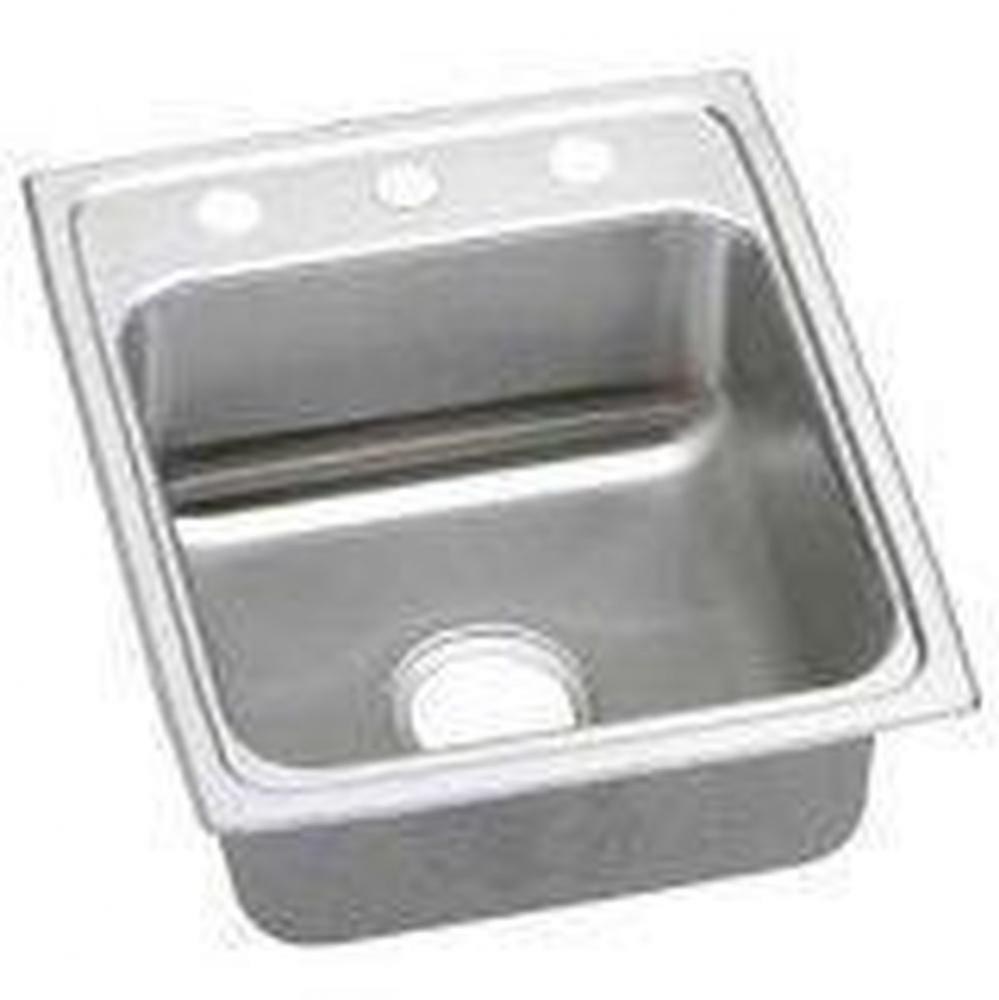 18 Gauge Stainless Steel 17&apos;&apos; x 22&apos;&apos; x 5.5&apos;&apos; Single Bowl Drop-in Kit