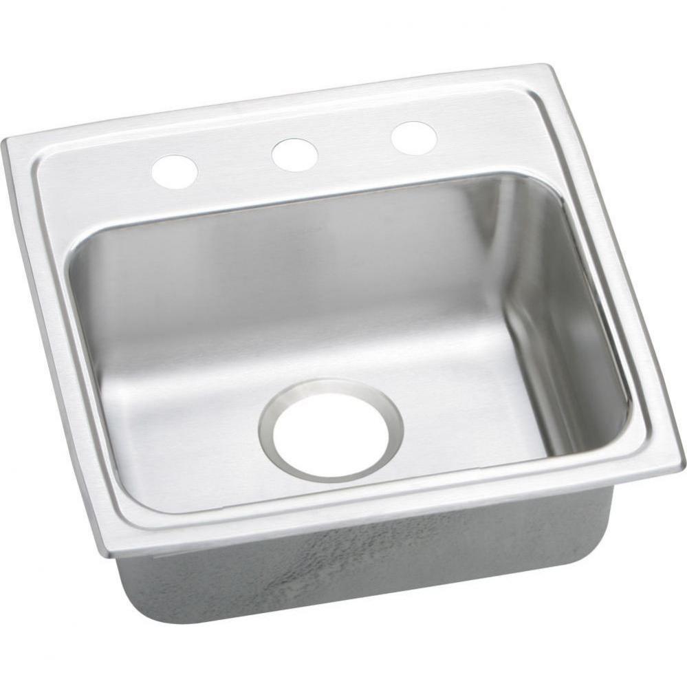 18 Gauge Stainless Steel 19&apos;&apos; x 18&apos;&apos; x 5&apos;&apos; Single Bowl Drop-in Kitch