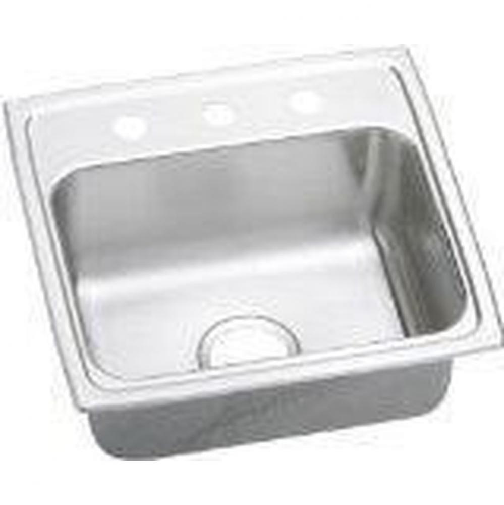 18 Gauge Stainless Steel 19&apos;&apos; x 18&apos;&apos; x 6.5&apos;&apos; Single Bowl Drop-in Kit