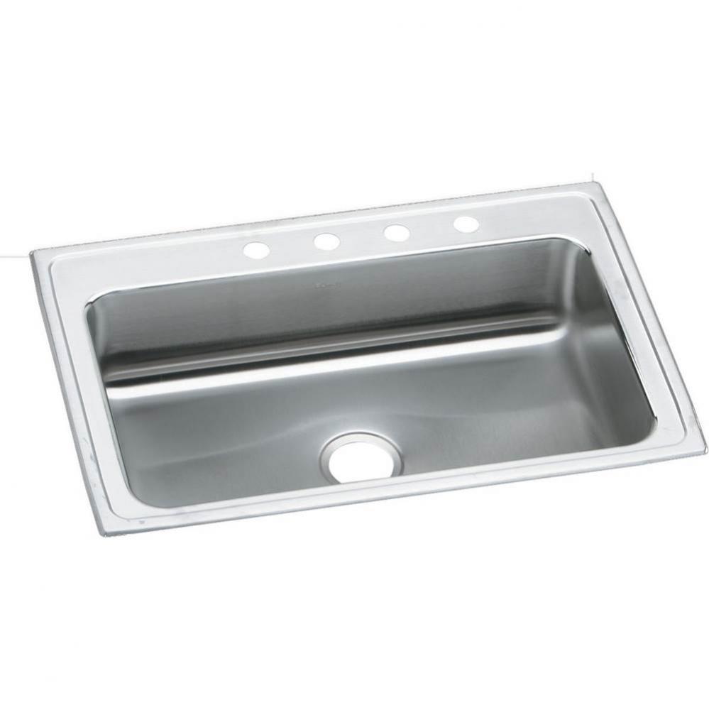 18 Gauge Stainless Steel 33&apos;&apos; x 22&apos;&apos; x 7.625&apos;&apos; Single Bowl Drop-in K