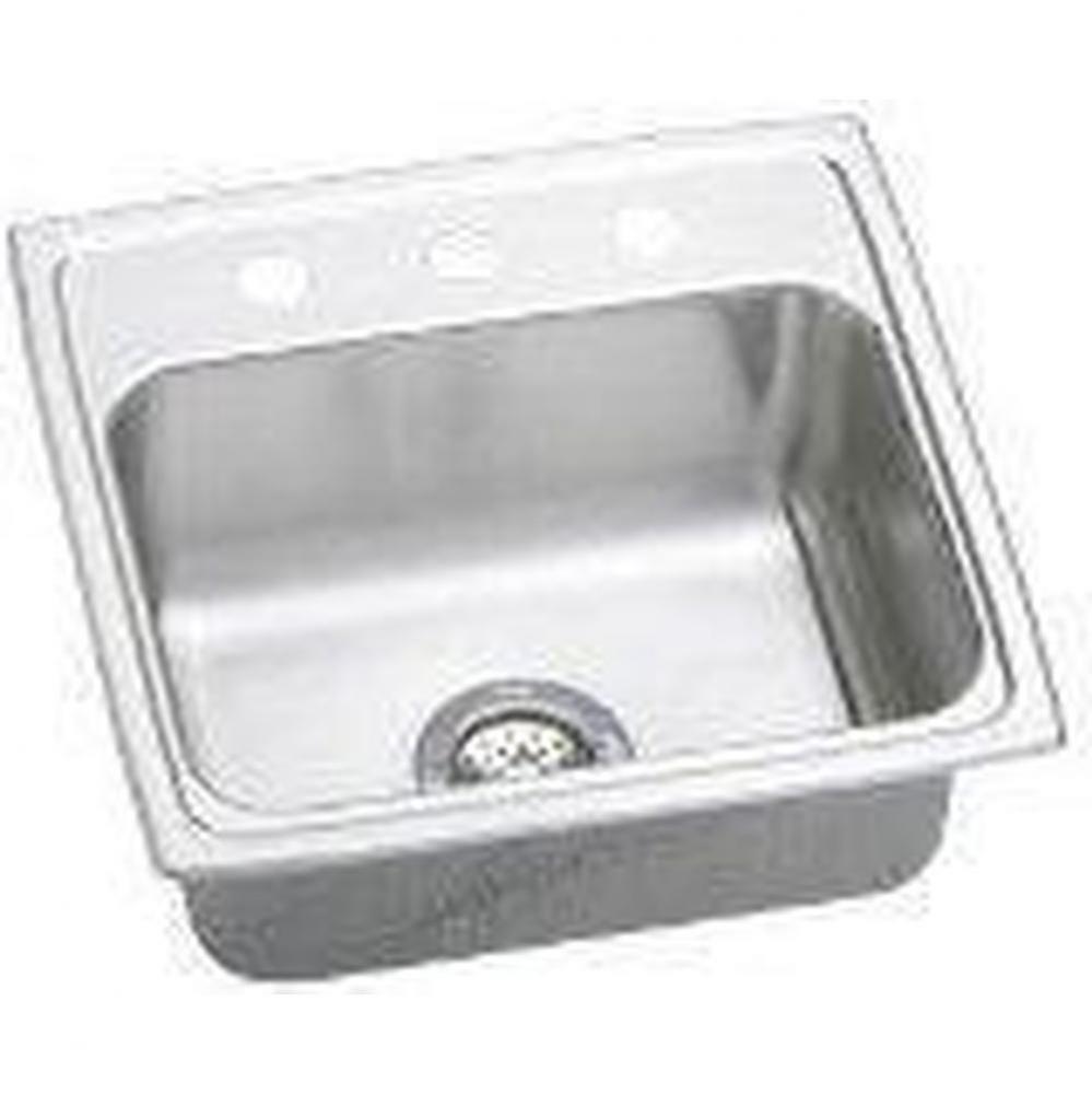 18 Gauge Stainless Steel 19&apos;&apos; x 18&apos;&apos; x 7.625&apos;&apos; Single Bowl Drop-in K