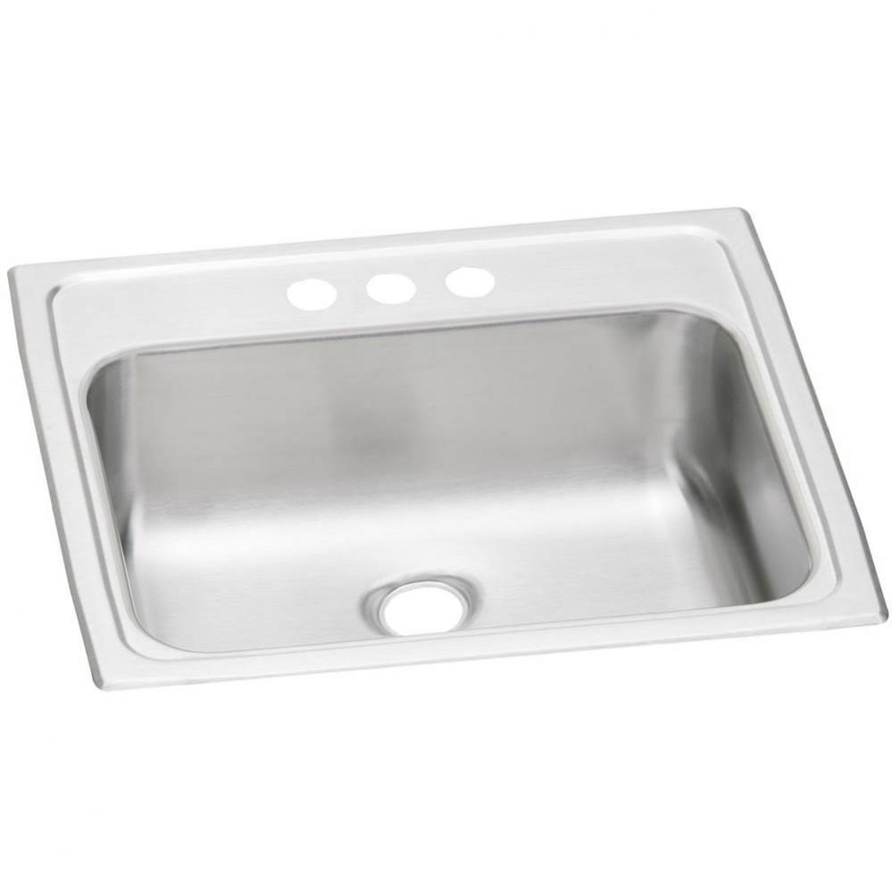 Celebrity Stainless Steel 19&apos;&apos; x 17&apos;&apos; x 6-1/8&apos;&apos;, 2-Hole Single Bowl