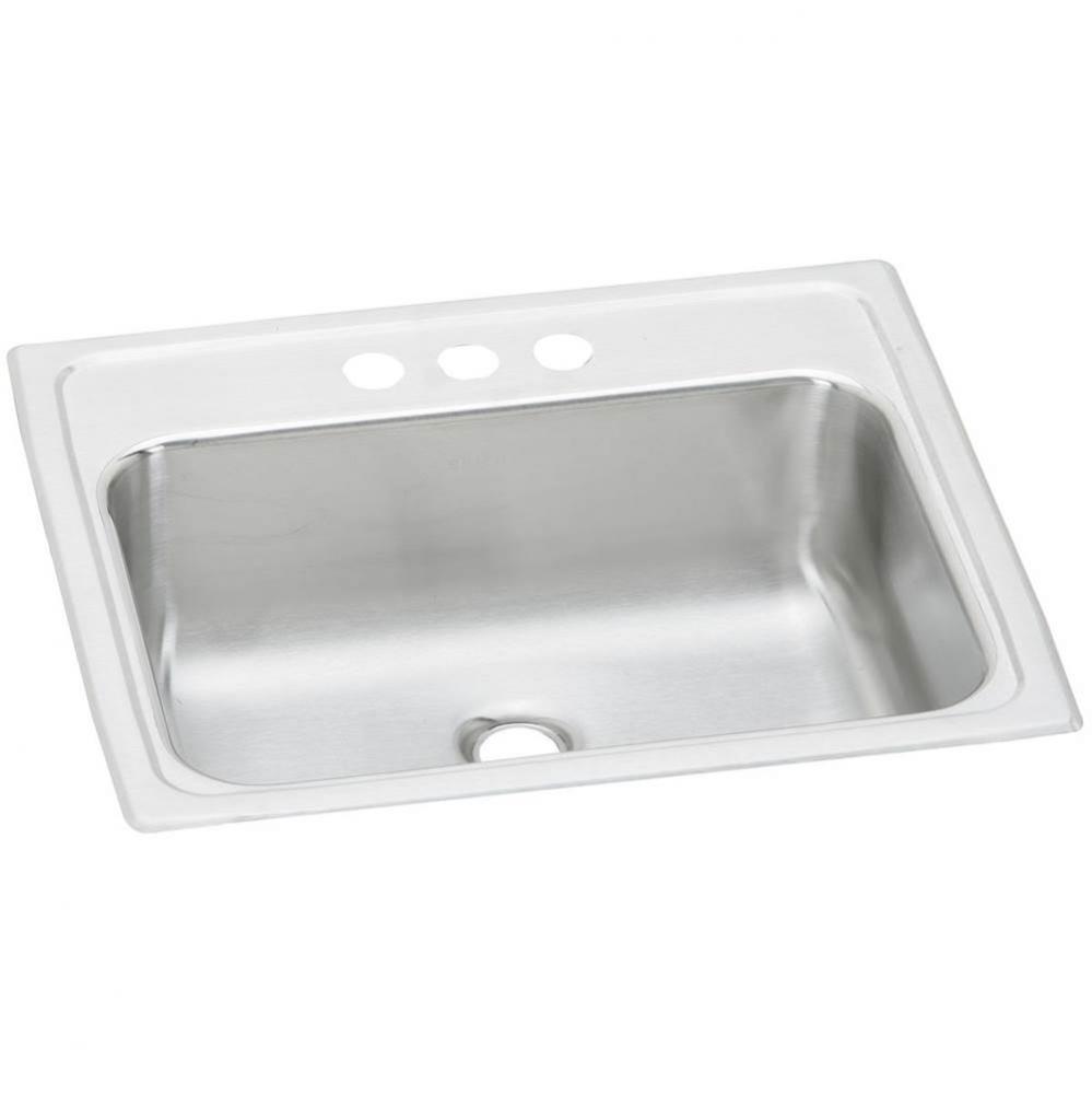 Celebrity Stainless Steel 19&apos;&apos; x 17&apos;&apos; x 6-1/8&apos;&apos;, 3-Hole Single Bowl