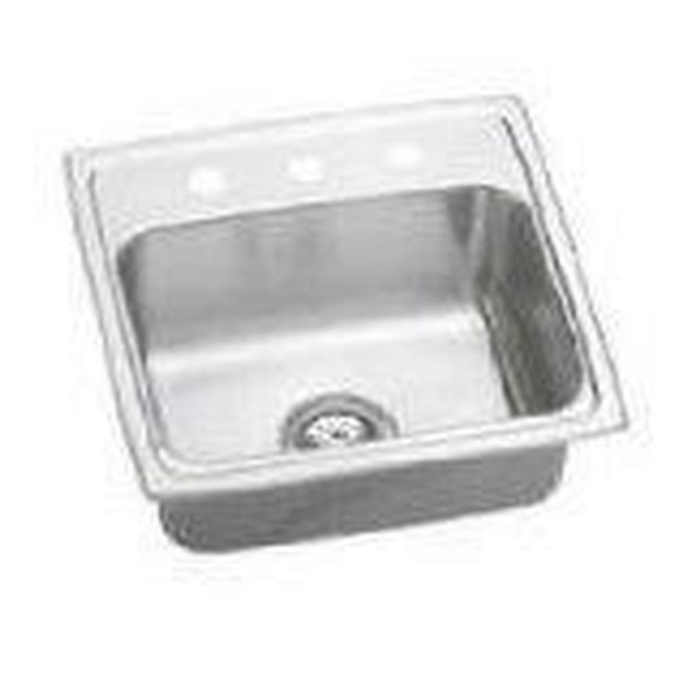 20 Gauge 19.5&apos;&apos; X 19&apos;&apos; X 5.5&apos;&apos; Single Bowl Sink