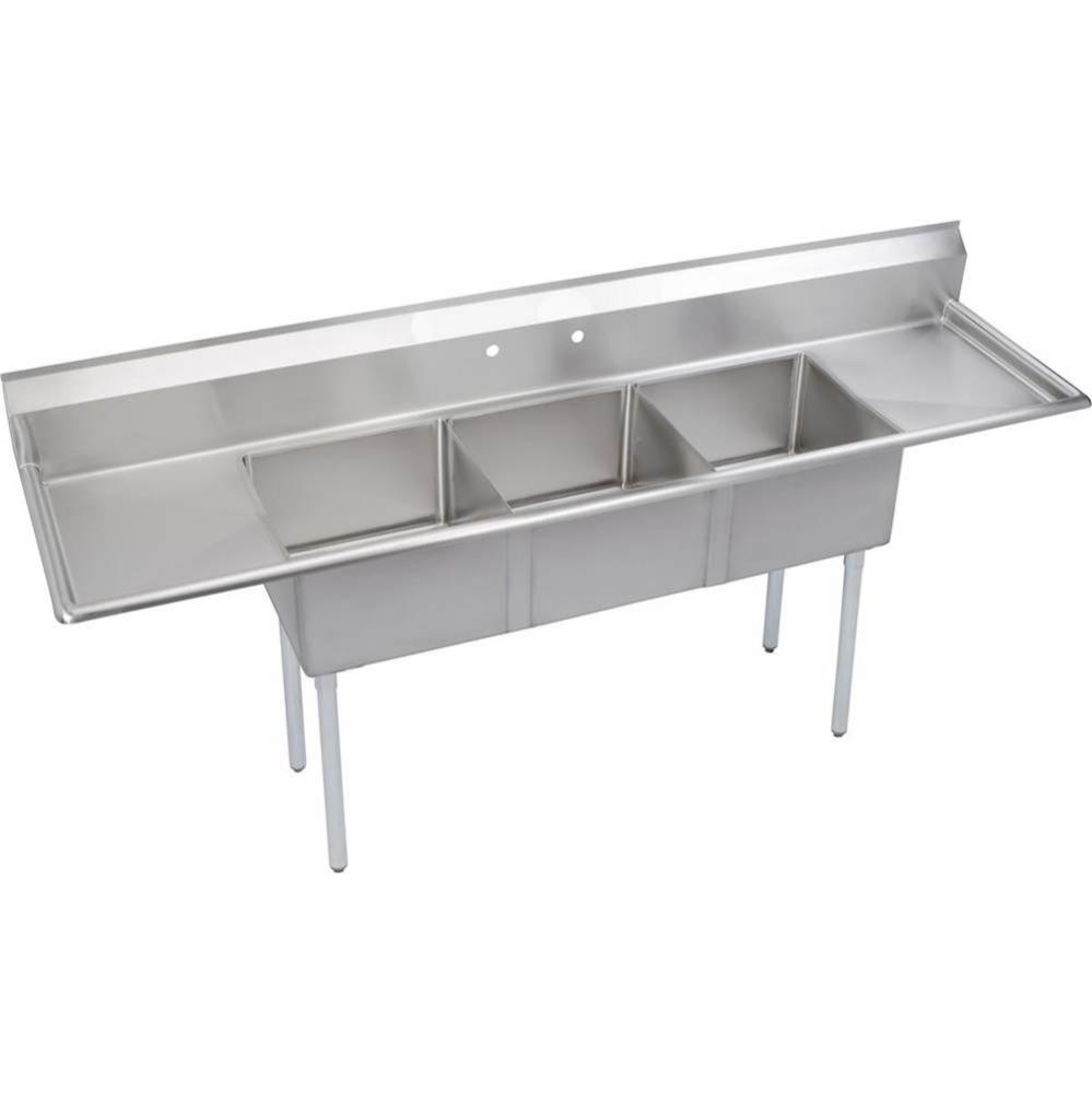 Dependabilt Stainless Steel 124&apos;&apos; x 29-13/16&apos;&apos; x 43-3/4&apos;&apos; 16 Gauge T