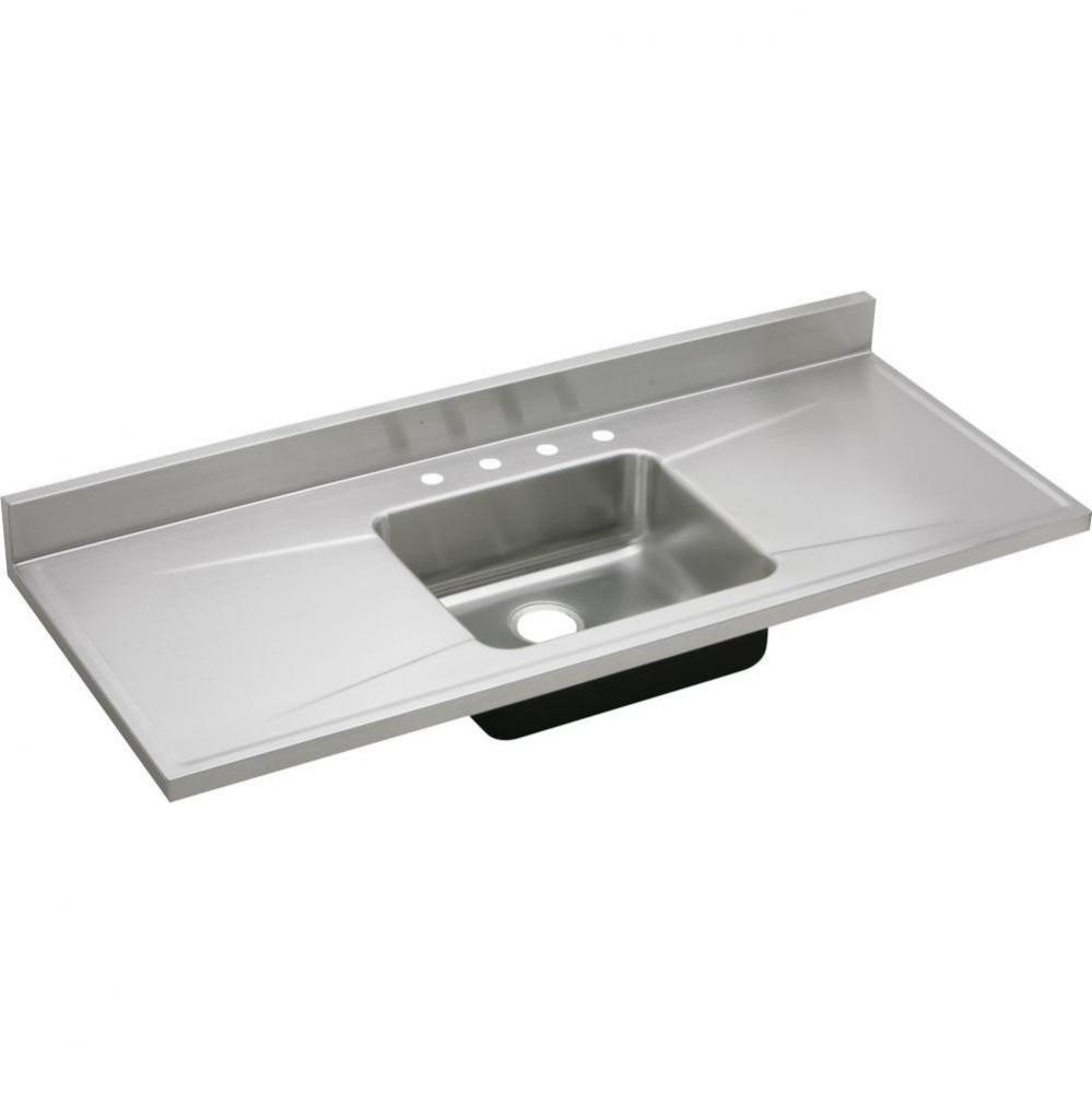 Lustertone Classic Stainless Steel 60&apos;&apos; x 25&apos;&apos; x 7-1/2&apos;&apos;, Single Bow