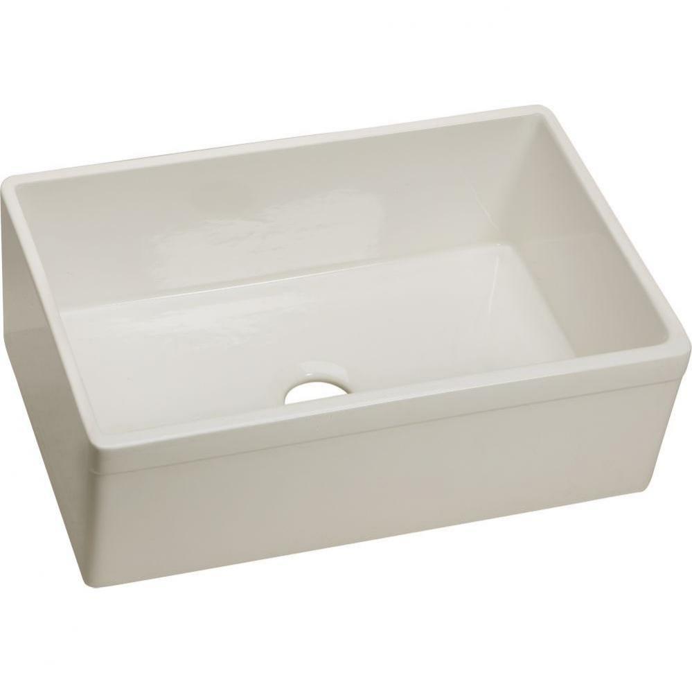 Fireclay 30&apos;&apos; x 19-15/16&apos;&apos; x 9-1/8&apos;&apos;, Single Bowl Farmhouse Sink, Bi