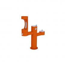 Elkay 4430BF1MFRKORN - Halsey Taylor Endura II Outdoor HydroBoost Bottle Filling Station, Tri-Level Pedestal Non-Filtered