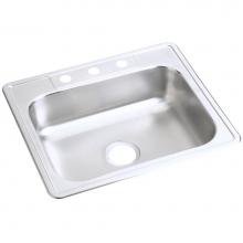 Elkay D125221 - Dayton Stainless Steel 25'' x 22'' x 6-9/16'', 1-Hole Single Bowl Dr