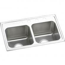 Elkay DLR291810MR2 - Lustertone Classic Stainless Steel 29'' x 18'' x 10'', MR2-Hole Equa