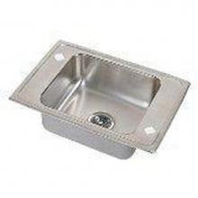 Elkay DRKAD251765X - 18 Gauge Stainless Steel 25'' x 17'' x 6.5'' Single Bowl Drop-in Sin