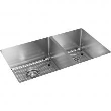 Elkay ECTRU32179RTC - Crosstown 18 Gauge Stainless Steel 31-1/2'' x 18-1/2'' x 9'', 60/40