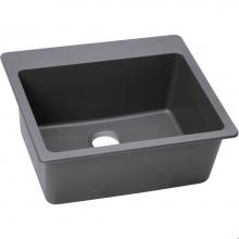 Elkay ELG2522GS0 - Quartz Classic 25'' x 22'' x 9-1/2'', Single Bowl Drop-in Sink, Grey