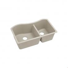 Elkay ELGHU3220RPT0 - Quartz Classic 32-1/2'' x 20'' x 10'', 60/40 Double Bowl Undermount